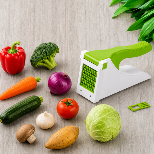 Manual Vegetable Chopper & Potato Cutter | Stainless Steel Blade Veg Cutter | Multipurpose Kitchen Dicer for Onion, Potato, Carrot & Fruits